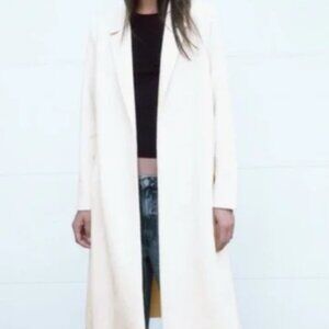 Zara white faux suede coat XS - Excellent condition!